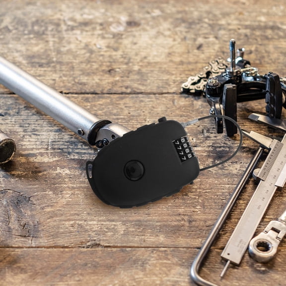 Baluue 2Pcs Lightweight Flexible Bike Lock ABS Steel for Outdoor Activities Travel