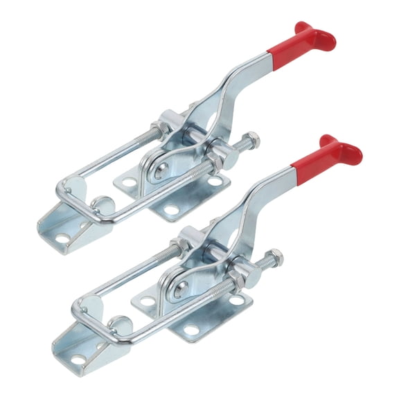 Baluue 2Pcs Metal Toggle Latch Clamp Plated Silver Heavy Duty with Hydrophobic Seal for Freezer and Toolbox