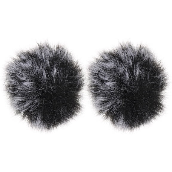 Baluue 2Pcs Microphone Protector Imitation Plush Windproof Noise Reduction for Office