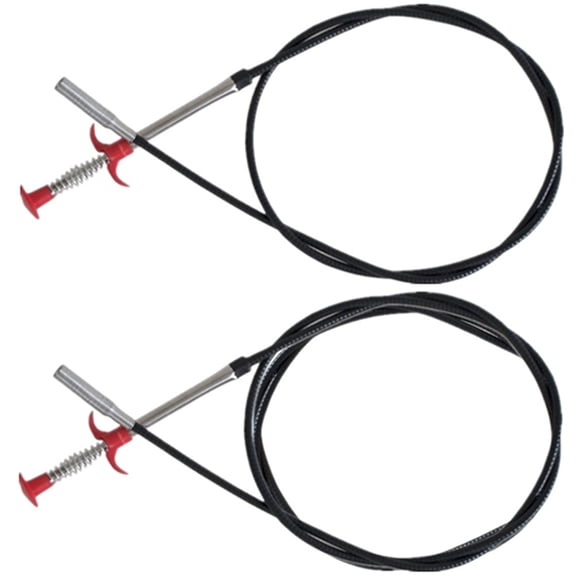 Baluue 2Pcs Reach Extender Grabber Steel PP Hair and Food Blockage Removal Tool for Bathroom Cleaning