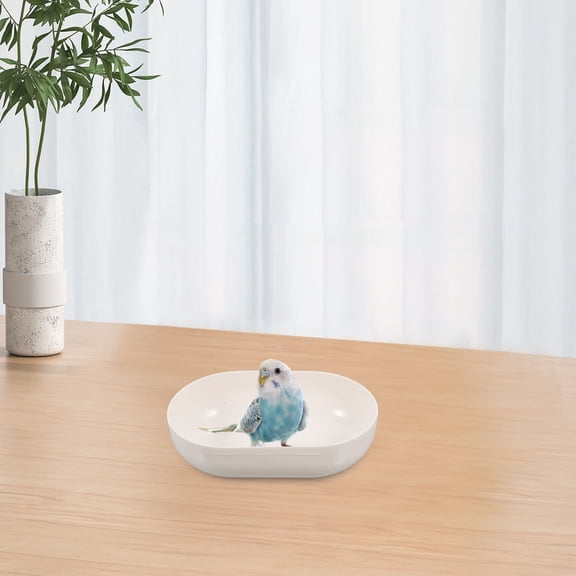 Baluue 2Pcs Replacement Bird Bath Plastic Bowl Easy to Clean Bird Water Dish for Garden Balcony