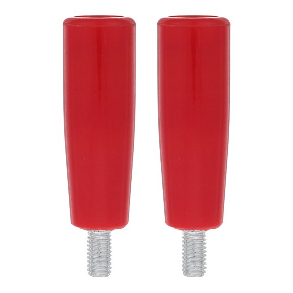 Baluue 2Pcs Revolving Handle Handwheel Red Threaded Crank for Machine Knob Replacement Easy Install