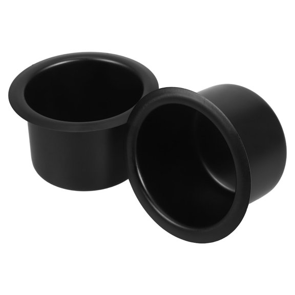 Baluue 2Pcs Stainless Steel Drop in Cup Holder Insert for Truck Car Boat Black