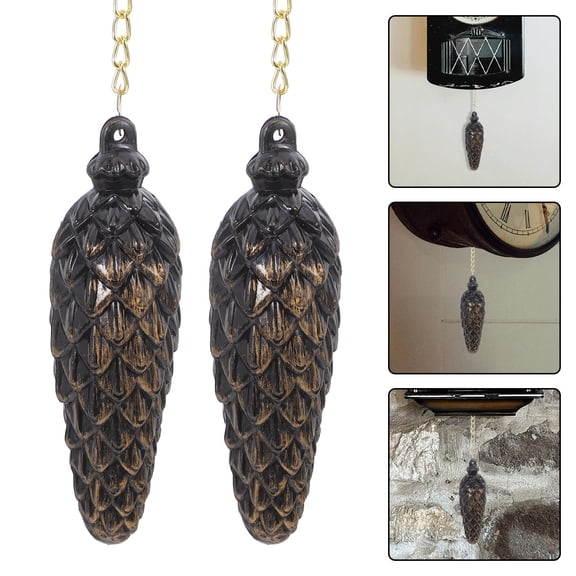 Baluue 2Pcs Traditional German Cuckoo Clock Movements with Pendulum and Decorative Clock Hammer