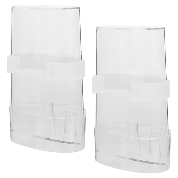 Baluue 2pcs Bird Feeding Cup Transparent PVC Watering for Pet Birds Feeding Time