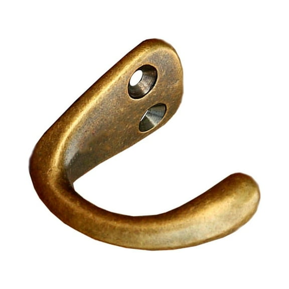 Baluue 2pcs Durable Vintage Copper Clothes Hook Retro Solid Hat Hanger Multifunctional Wall Hook for Bathroom Bedroom Closet (Coffee)