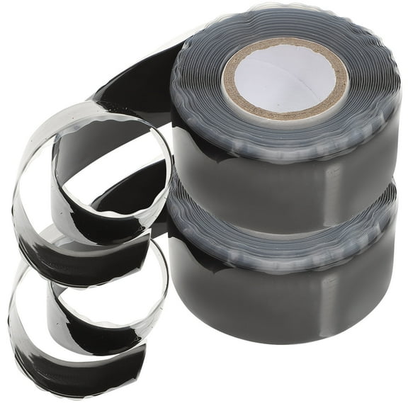 Baluue 2Pcs Self Fusing Rubber Tape for Sealing Iron Pipes