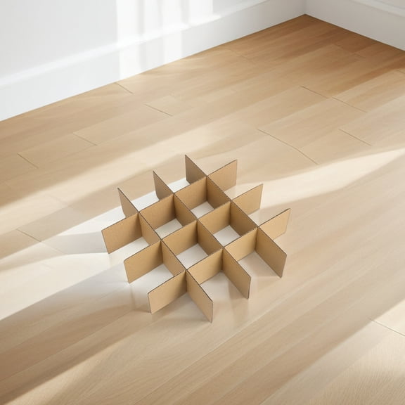 Baluue 30Pcs Shipping Box Dividers for Glassware Beige Cardboard Inserts for Protective Moving Packaging