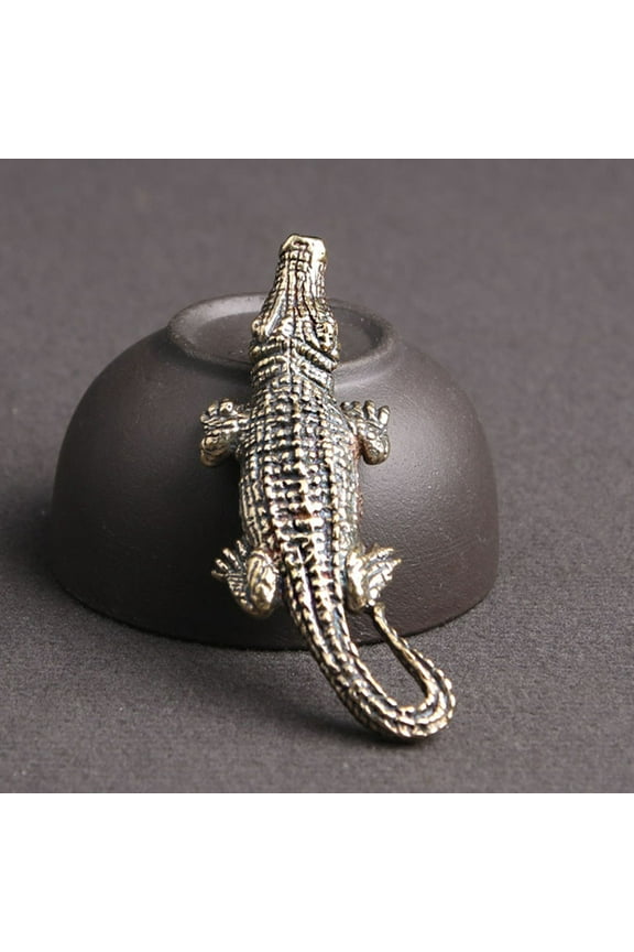 Bronze Alligator Key Chain Set, 3 Pieces Decorative Alligator Charms for Bags and Keys