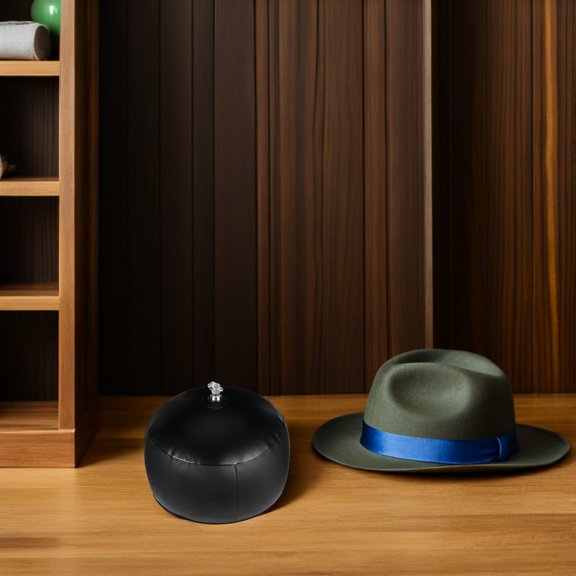 Baluue 3Pcs Black Inflatable Baseball Hat Shaper Portable Cap Holder for Hat Storage