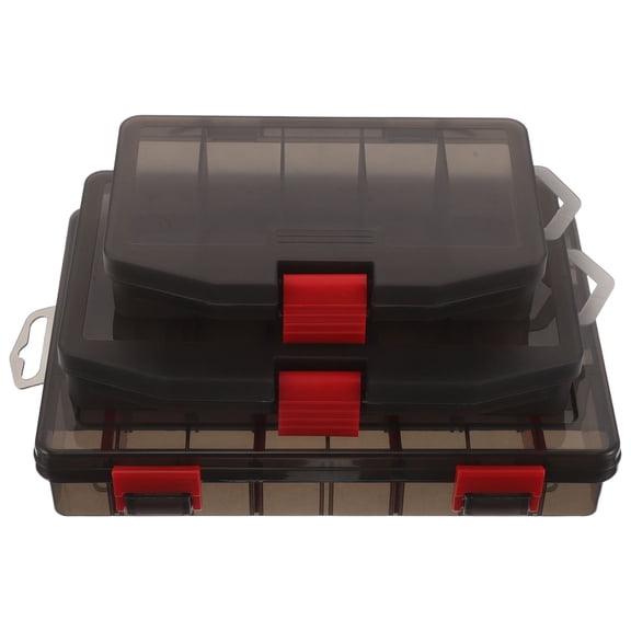 Baluue 3Pcs Small Fishing Lures Box Portable Fishing Gear Storage Case with Transparent Lid