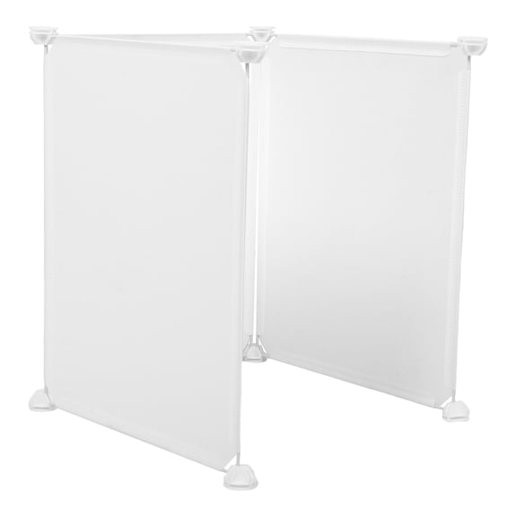 Baluue 3Pcs Splash Guard Litter Box Shield White Privacy Barrier for Cat and Dog Litter Enclosure