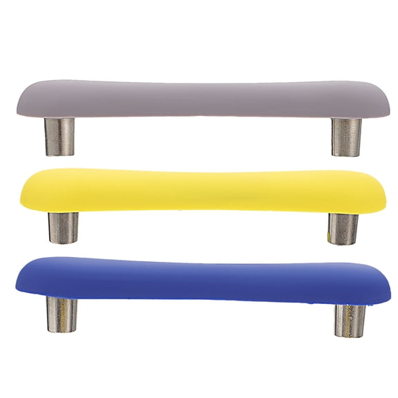 Baluue 3pcs Drawer Pulls and Knobs Rubber Blue for Opening Cabinets