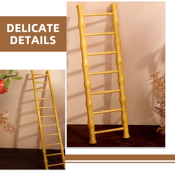 Baluue 3-Piece Decorative Wood Ladder Set in Khaki - Stylish Home Decor and Celebration for Living Room and Events