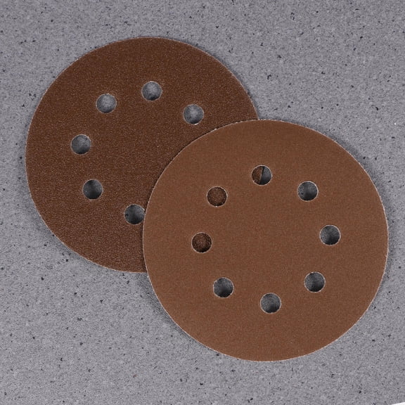 Baluue 40Pcs Circular Hook and Loop Sanding Discs 100 Grit Aluminium Oxide Dark Brown for Decoration