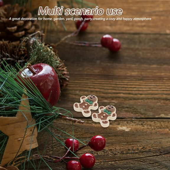 Baluue 40pcs Gingerbread Man Mould Resin Gingerbread Man Decor Christmas DIY Layout