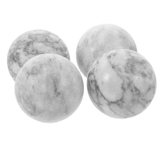 Baluue 4Pcs Decorative Marble Look Stone Spheres for Vase Fillers and Dining Table Centerpiece