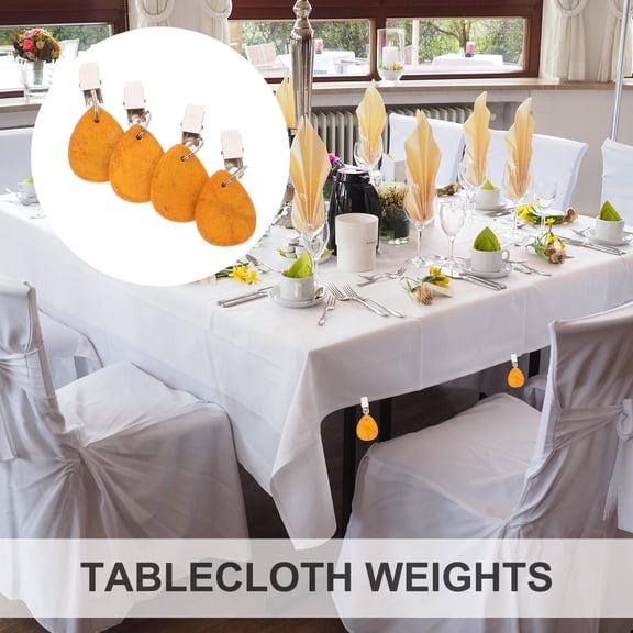 Baluue Yellow Iron Tablecloth Weight Clip - Set of 1 Windproof Holder for Outdoor and Indoor Table Use