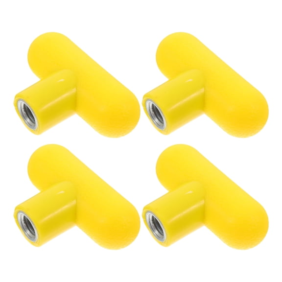 Baluue Fitness Equipment Handle Grips - Yellow, Stable T-Shape, Smooth Rotation, 4Pcs