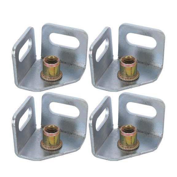 Baluue 4Pcs Heavyduty Steel Workbench Caster Base Brackets with Thread for Industrial Use