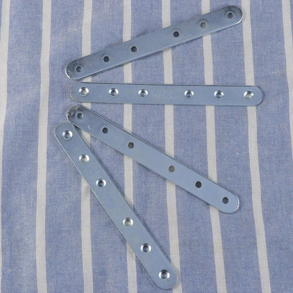 Baluue 4Pcs Plated Silver Steel Sheet Stainless Steel Rust Resistant Metal Bracket for Fix Use