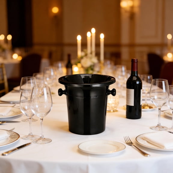 Baluue Hygienic Black Plastic Wine Dump Buckets for Cellars and Bars 4Pcs