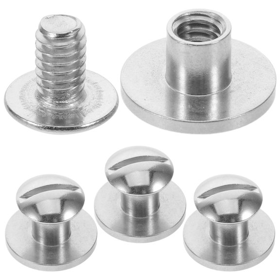 Baluue 4Pcs Smooth Finish Stainless Steel Screws for Diving Backplate Fastening