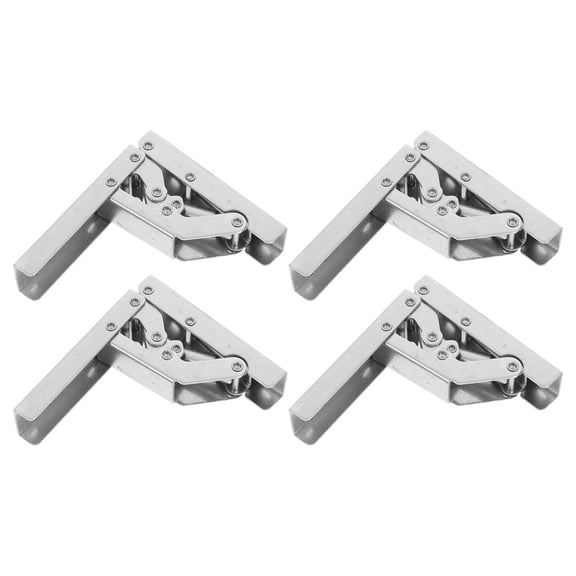 Baluue 4Pcs Wide Angle Cabinet Hinges Plated Silver Durable Short Arm Hardware for Smooth Corner Door Operation