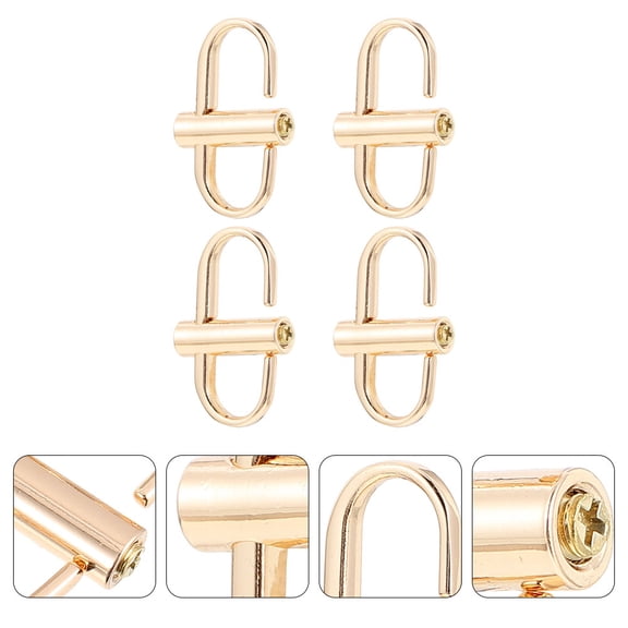 Baluue Bag Strap Adjustment Buckles 4Pcs Multipurpose Steel Chain Shortening Adults Everyday Use