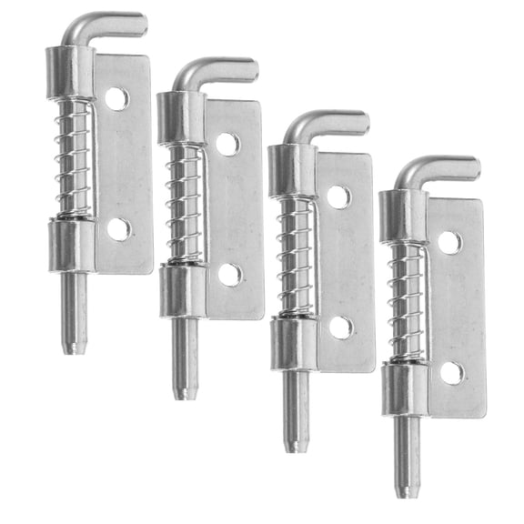 Baluue 4pcs Spring Door Latch Stainless Steel Flat Pin Hinge For Cabinet Door Secure Closure