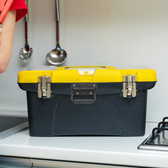 Baluue 4Pcs Black Stainless Steel Spring Loaded Door Pull Handle for Storage and Boats