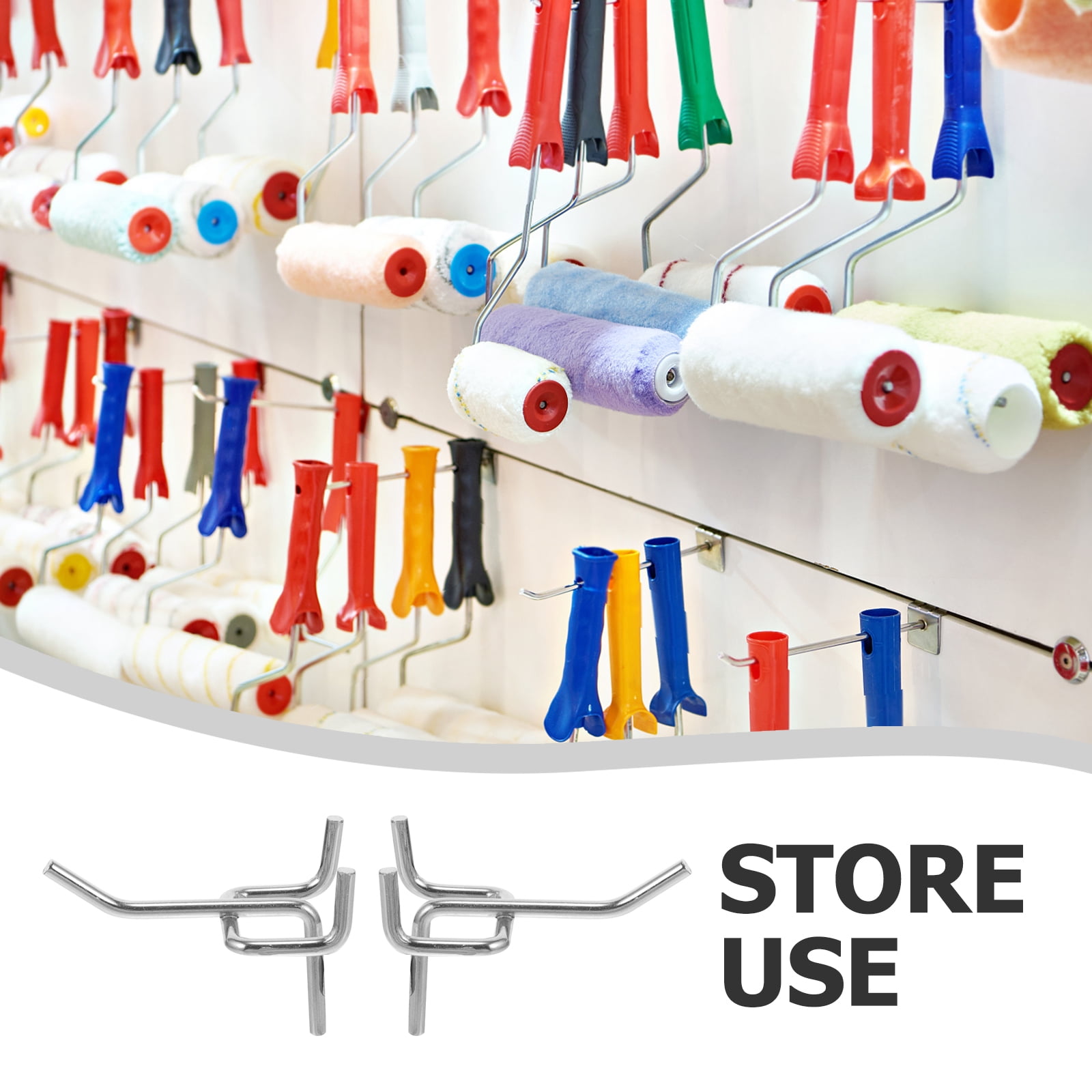 Baluue Metal Pegboard Hooks, , 50 Pieces - Peg Board Display Hangers for Organizing Tools and Accessories