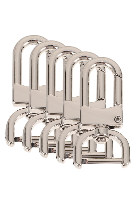 5Pcs Keychain Swivel Clasps Silver Metal Buckles for DIY Bag Strap Replacement