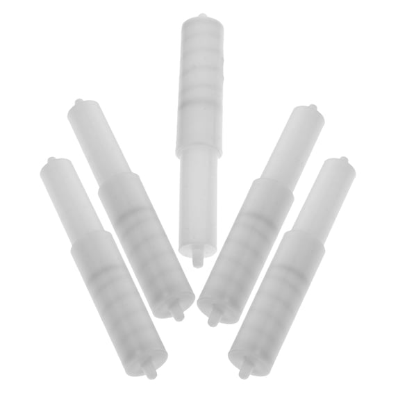 Baluue 5-Pack White Plastic Spring-Loaded Toilet Paper Roll Holder Inserts for Bathroom Accessories