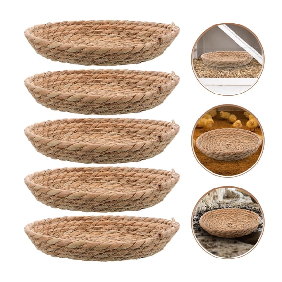 Baluue Bird Egg Nest Straw Light Brown 5Pcs