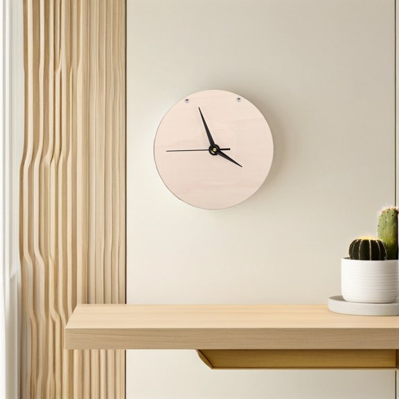 Baluue 5Set Wooden Blank Clock Dial Kits for Home Decoration with Silent Movement and Easy Assembly