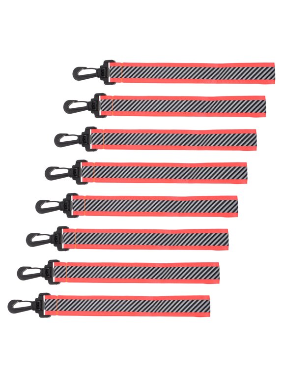 High-Visibility Reflective Keychain Orange Dual-Sided Safety Tag for Night
