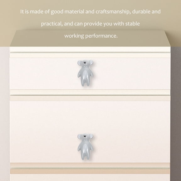 Baluue Cabinets Handles Cartoon Animal Knobs Easy To Install 8Pcs 2.4x1.3x1In