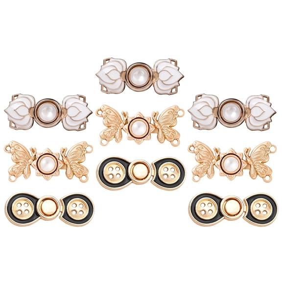 Baluue 9Pcs Lightweight Alloy Dress Safety Brooch Pins for Stylish Jean Waist Adjustment
