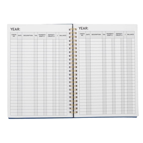 Baluue Accounting Ledger Notebook Dark Blue with Income and Expense Log for Organized Finance Management