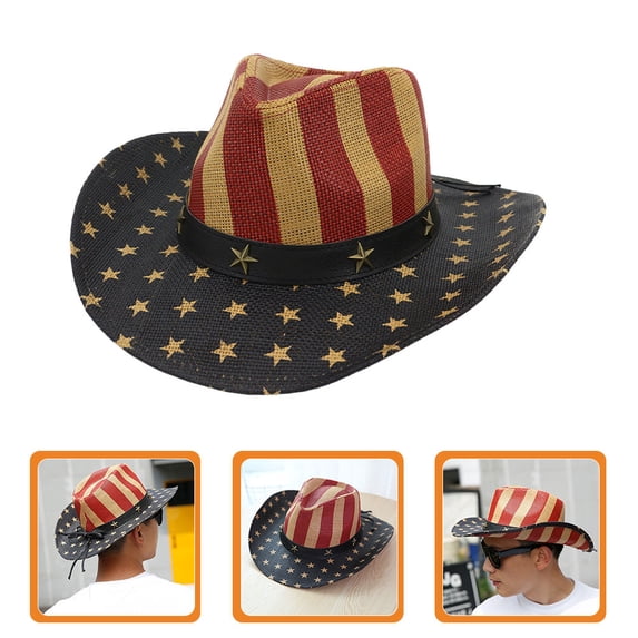 Baluue Straw Hat for Men, Multi-Color, 1 Set - Perfect for Dance, Play, and Outdoor Events