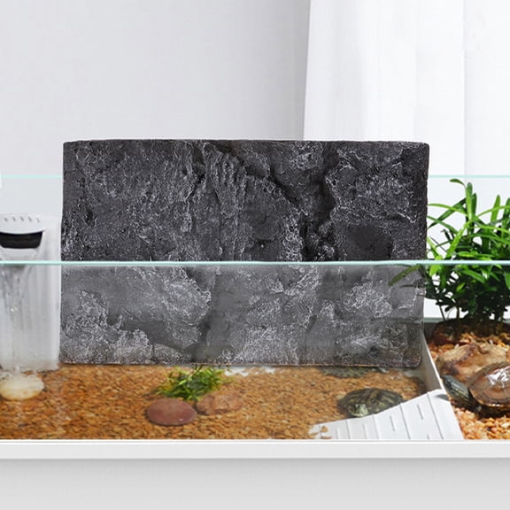 Baluue Aquarium Dcor Backgrounds Black PU For Reptiles 1Set