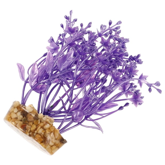 Baluue Fish Tank Breeding Grass Purple Plastic 1Set