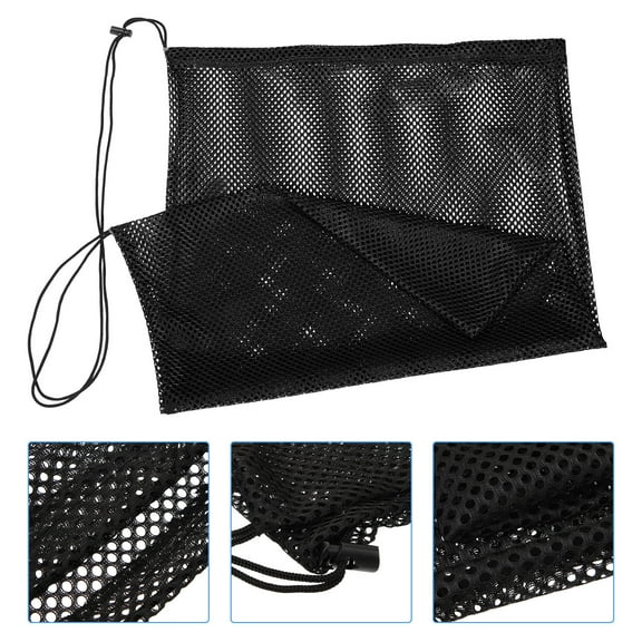 Baluue Durable Black Mesh Bag for Sports Balls Storage and Travel Use