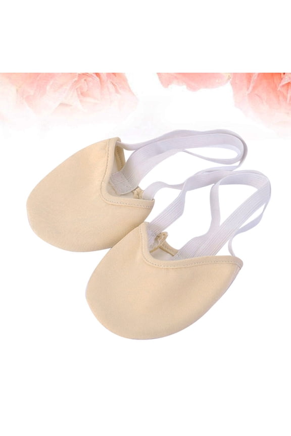 Beige Sole Sock with Excellent Memory Canvas and Double Elastic for Comfortable Ballet Wearing