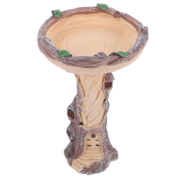 Baluue Bird Baths Bird Bath Bowl Multi Resin Outdoor Garden 1Set