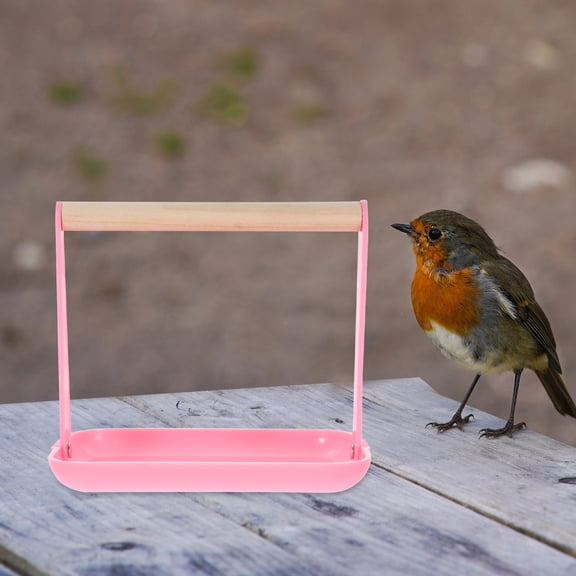 Baluue Bird Playground Bird Training Stand Wood 1Pack