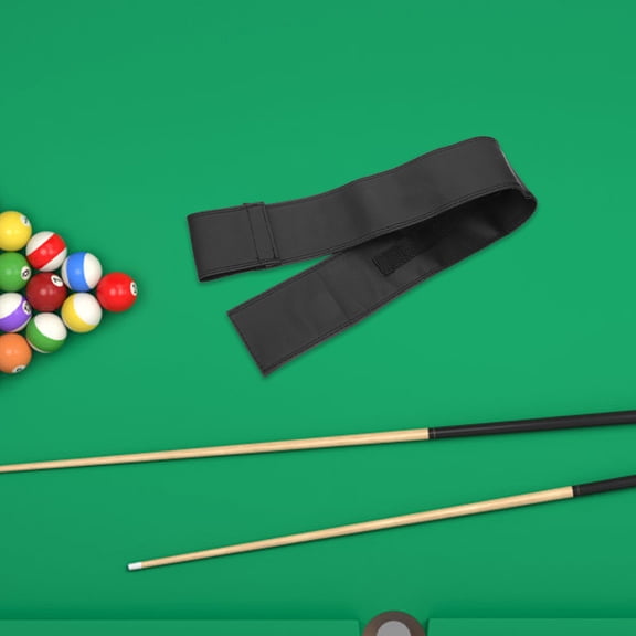 Baluue Soft Padded Black Billiard Cue Bag, PU, Full Length, for Cue Sticks