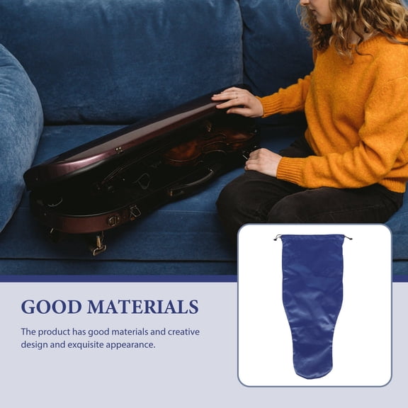 Baluue Blue Silk Fabric Violin Cover Durable and Stylish Protector for Musical Instruments