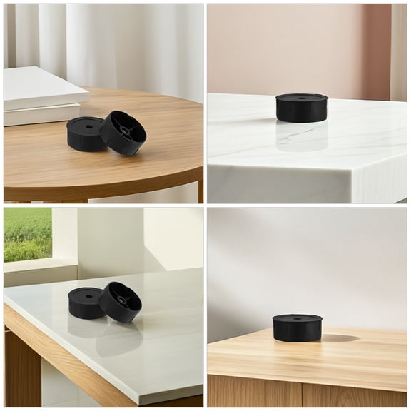 Baluue Cat Tree Replacement Post Plugs, 4-Pack Black Plastic Caps for Cat Trees and Scratching Posts Accessories